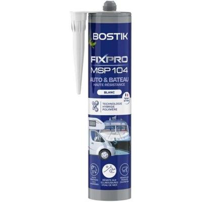 Sigillante per auto/nautica - BOSTIK - Fixpro MSP 104 - Adesivo e sigillante - Resistente alle intemperie e all'acqua di mare - Bianco - 290 ml Sigillante per auto/nautica - BOSTIK - Fixpro MSP 104 - Adesivo e sigillante - Resistente alle intemperie e all'acqua di mare - Bianco - 290 ml