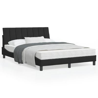Bed met matras fluweel zwart 120x200 cm - thumbnail