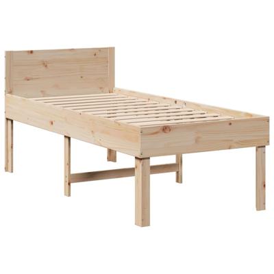 Bedframe zonder matras massief grenenhout 80x200 cm - thumbnail
