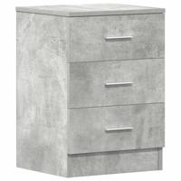 Nachtkastjes 2 st 38x35x56 cm spaanplaat betongrijs - thumbnail