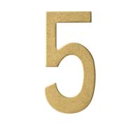 Intersteel Huisnummer 5Numbra 15cm messing getrommeld - 0011.402045 - thumbnail