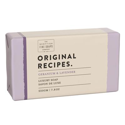 Scottish Fine Soaps Luxury Soap Bars Original Recipes - Geranium & Luxury Soap 220gr