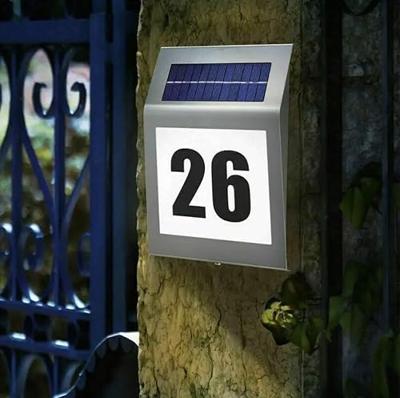 Solar Huisnummer met Verlichting