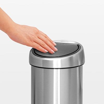 Brabantia Touch Bin Afvalemmer - wand - 3 liter - kunststof binnenemmer - matt steel 363986 Brabantia Touch Bin Afvalemmer - wand - 3 liter - kunststof binnenemmer - matt steel 363986