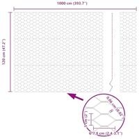 Zeskantig hekwerk Zilver 1.2 x 10 m Gegalvaniseerd staal - thumbnail