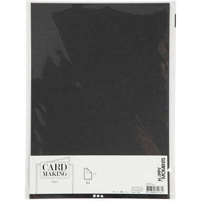 Creativ Company Papier zwart a4 80gr, 20st.