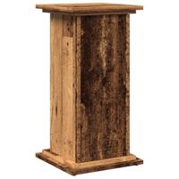 VidaXL Sokkel met opbergruimte 31x30x60 cm bewerkt hout oud houtkleur - thumbnail