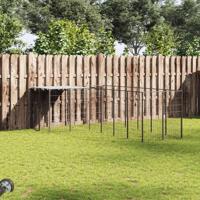 Hondenkennel 4,84 m² staal zwart - thumbnail