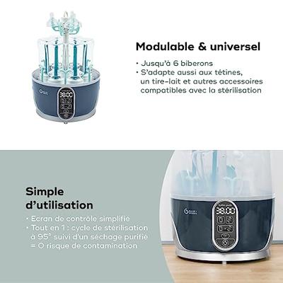 Elektrische sterilisator en flesdroger BABYMOOV Turbo Pure grijs