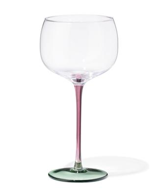 HEMA Wijnglas 380ml glas bordeauxrood met groen (multi)