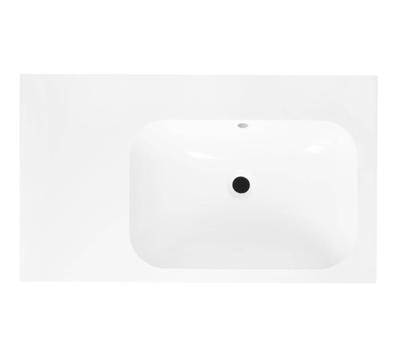 Wastafel Best Design tbv Splash Meubels 80cm Zonder Kraangat Glans Wit Wastafel Best Design tbv Splash Meubels 80cm Zonder Kraangat Glans Wit