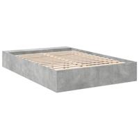 Bedframe bewerkt hout betongrijs 160x200 cm - thumbnail