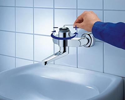 GROHE Euroeco veiligheids wandkraan met koppelingen chroom 32792000