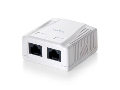 Equip 235112 surface mounted box 2-port cat.5e unshielded, white