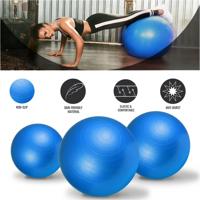 Fitnessbal Blauw 65 cm incl. pomp - thumbnail