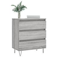 Dressoir 60x30x75 cm bewerkt hout grijs sonoma eikenkleurig - thumbnail