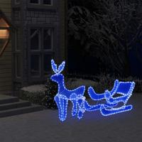 VidaXL Kerstverlichting rendier en slee met mesh 432 led's - thumbnail