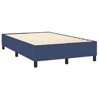 Boxspring met matras stof blauw 120x200 cm - thumbnail