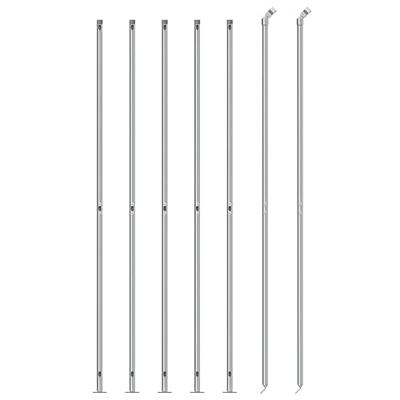 VidaXL Gaashek met flens 1,4x10 m zilverkleurig