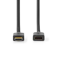 Nedis High Speed HDMI-Kabel met Ethernet | HDMI Connector | HDMI Female | 4K@60Hz | ARC | 18 Gbps | 1.00 m | Rond | PVC | Antraciet | Doos - - thumbnail