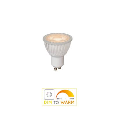 Lucide MR16 - Led lamp - Ø 5 cm - LED Dim to warm - GU10 - 1x5W 2200K/3000K - Wit Lucide MR16 - Led lamp - Ø 5 cm - LED Dim to warm - GU10 - 1x5W 2200K/3000K - Wit