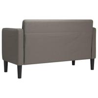Loveseat bank 109 cm corduroy stof lichtgrijs - thumbnail
