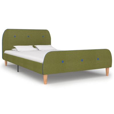 vidaXL Bedframe stof groen 120x200 cm