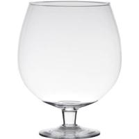 Hakbijl Glass Vaas Brandy - op voet - transparant - glas - 24 cm - thumbnail