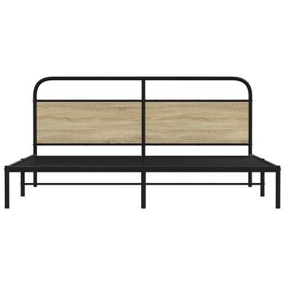 Bedframe zonder matras metaal sonoma eikenkleurig 180x200 cm