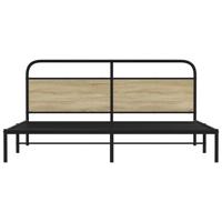 Bedframe zonder matras metaal sonoma eikenkleurig 180x200 cm - thumbnail