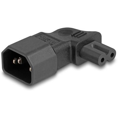 DeLOCK 80473 tussenstuk voor kabels IEC 60320 C14 IEC 60320 C7 Zwart