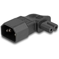 DeLOCK 80473 tussenstuk voor kabels IEC 60320 C14 IEC 60320 C7 Zwart - thumbnail