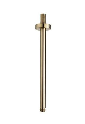 Luxe Douche-Arm Wiesbaden Rond Plafondbevestiging 30 cm Geborsteld Messing Goud Luxe Douche-Arm Wiesbaden Rond Plafondbevestiging 30 cm Geborsteld Messing Goud