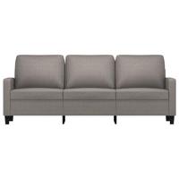 Driezitsbank 180 cm stof taupe - thumbnail