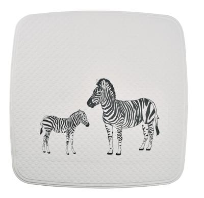 RIDDER douchemat zebra 54x54 cm wit en zwart