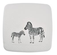 RIDDER douchemat zebra 54x54 cm wit en zwart - thumbnail