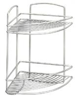 Metaltex onda badkamer-hoekrek 2 etages 22x22x35 cm zilver - thumbnail