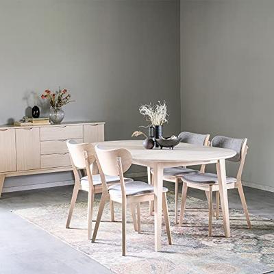 Rowico Home Kato Houten Eetkamerstoel Whitewash - Lichtgrijze Zitting Rowico Home Kato Houten Eetkamerstoel Whitewash - Lichtgrijze Zitting