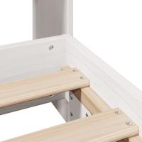 Bedframe zonder matras massief grenenhout wit 140x190 cm - thumbnail