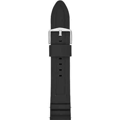 Horlogeband Fossil S221304 Silicoon Zwart 22mm