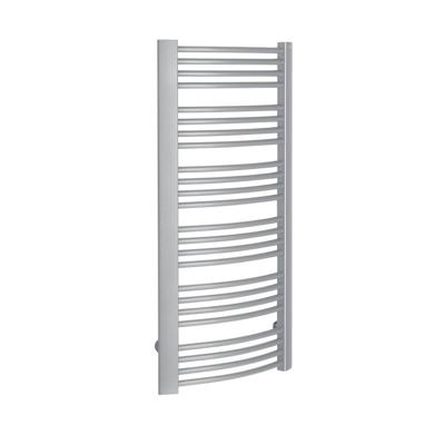 Handdoekradiator Sapho Egeon Gebogen 59.5x123.8 cm Zilver Sapho