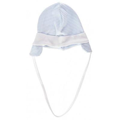 Schnizler babymuts met oorkleppen jongen blauw/wit mt Schnizler babymuts met oorkleppen jongen blauw/wit mt