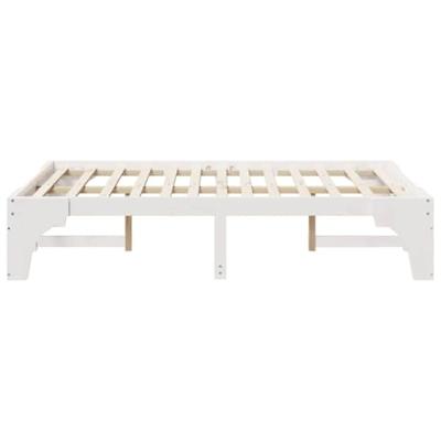 Bedframe met opslag Wit 135 x 190 cm Massief grenenhout Bedframe met opslag Wit 135 x 190 cm Massief grenenhout