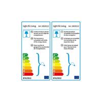 Light & Living Zwarte vloerlampOrion 2-lichts - 1850112 - thumbnail