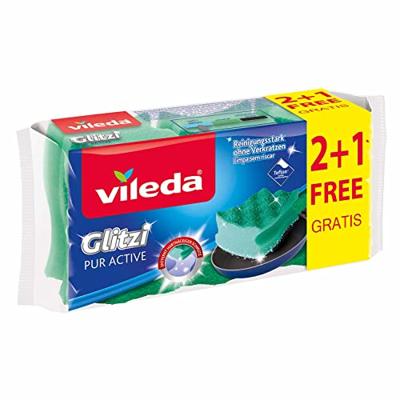 Vileda Pur Active 116509 spons Rechthoekig Groen 2 stuk(s) - thumbnail