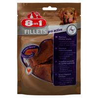 8In1 Fillets Pro Active Kippensnack, Snack voor Honden, 80g - thumbnail