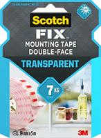 Dubbelzijdig plakband Scotch Transparant 19 mm x 5 m - thumbnail