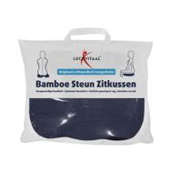 Lucovitaal Non-Food Bamboe Steun Zitkussen Blauw 1Stuks - thumbnail