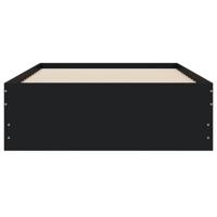 Bedframe met lades bewerkt hout zwart 90x190 cm - thumbnail
