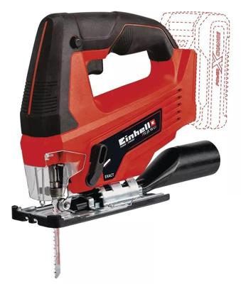 EINHELL accu decoupeerzaag tc-js 18 li solo (rood/zwart, accu en oplader niet inbegrepen)